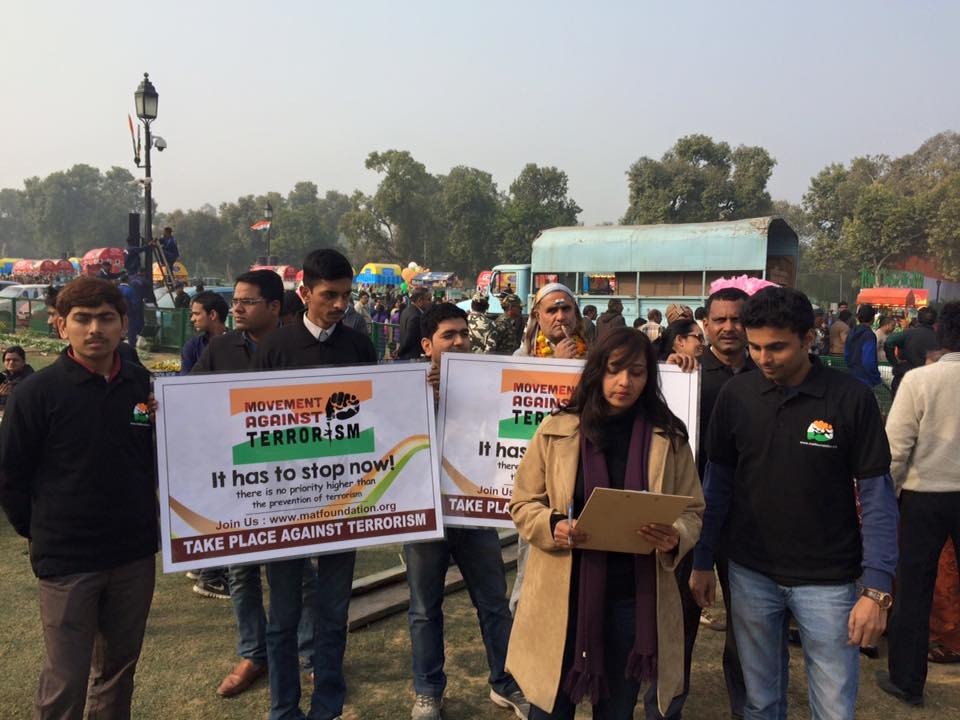 Protest advocating human rights and remembering India’s martyrs