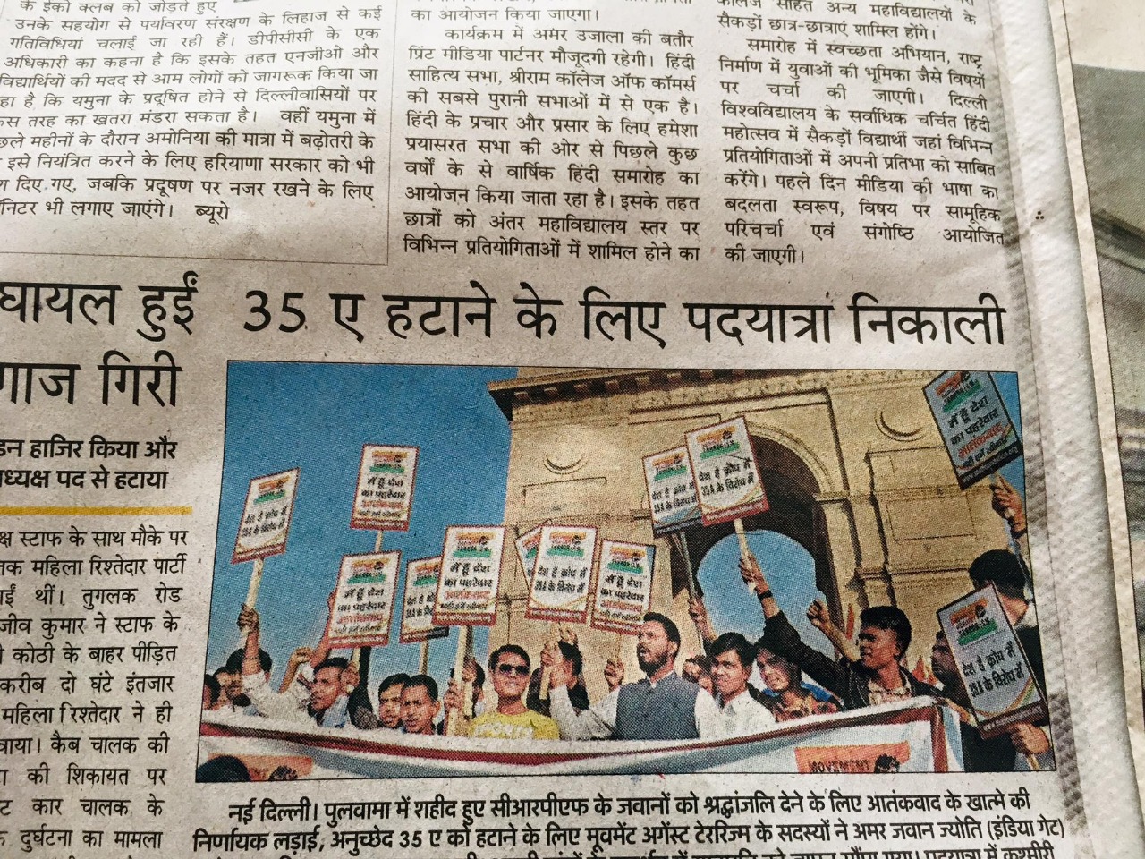 Public gathering highlighting constitutional rights and unity in diversity